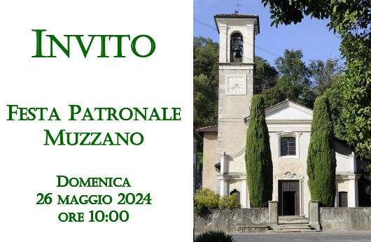 Festa Patronale Muzzano, Domenica 26 maggio 2024